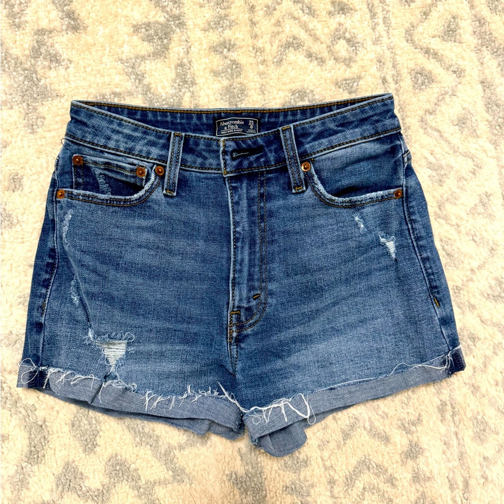 Abercrombie and Fitch High Rise Denim Shorts